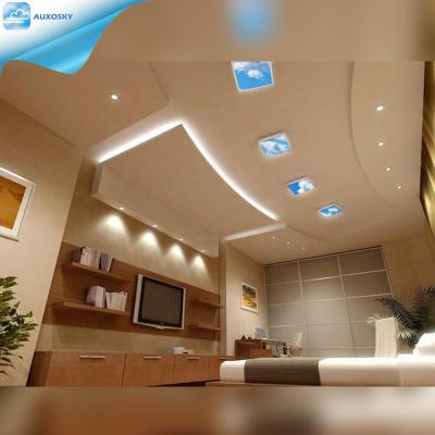 China AUXOSKY Modern Led Skylight Blue White Led Star Frameless Ceil Office Cloud Ceiling Light Artificial Skylight Panel Ceiling Design for sale