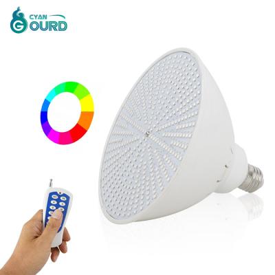 China Resort center/gymnasium/villa factory/playground directly supply SMD2835 RGB warm white PAR38 decor artificial led swimming pool light for sale