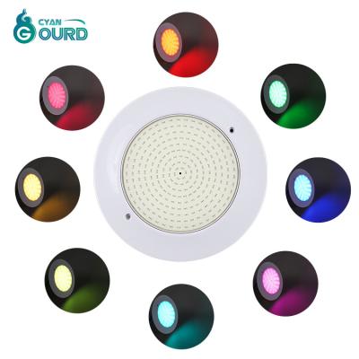 China Gymnasium Resort/Center/Villa/Playground Specially Customized ABS PC Transparent Cover Warm White Outdoor IP68 18W LED Pool Light for sale