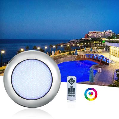 China Resort Center/Gym/Villa/Playground Stainless Steel With App Remote Control Outdoor RGB Wifi IP68 Waterproof Led Underwater Swimming Pool Underwater Lights for sale