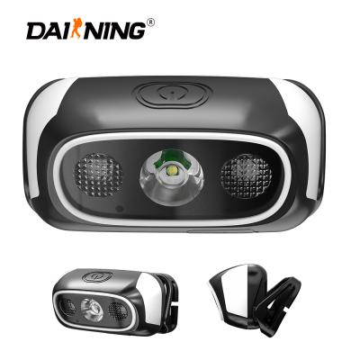 Cina 2021 DAINING camping/hiking/hunting headlamp led IPX6 waterproof headlamp 4 modes one headlamp with red warning in vendita