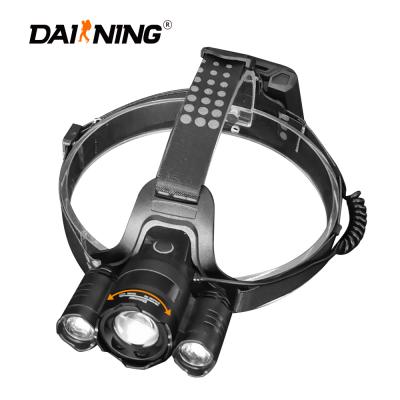 Chine Camping/New USB LED Rise Beams/Hunting High Lumen Headlamp Buzz Lamp Head Rechargeable COB Light Lumen Lithium Battery Waterproof 3W Black Body à vendre