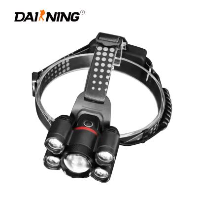 China Camping/Hiking Headlight/Hunting/Biking Large with 5 LED USB 5 Modes Rechargeable Headlamp Waterproof for Camping Hiking Hunting zu verkaufen