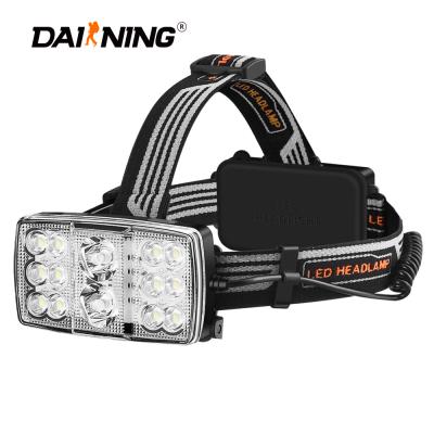 Cina 2021 DAINING Camping Hot Sale Most Powerful LED Headlight Flashlight Flashlight IPX 6 USB Rechargeable in vendita