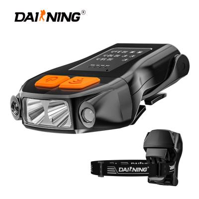 China DAINING Convenient Type-C 3W Lamp Head Light Sensor Clip Fill Headlight For Camping for sale