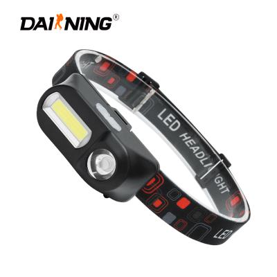 China 2021 Hot Selling Convenient New Popular Mining Cheap LED Headlight Running Rechargeable COB Head Lamp Headlights zu verkaufen