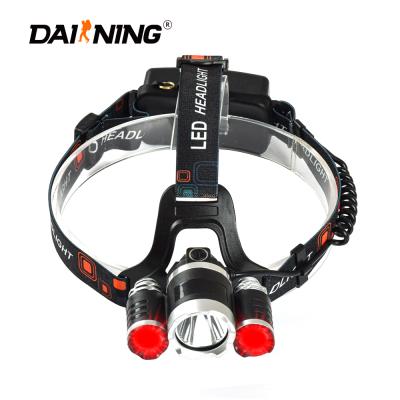 China Amazon Amazon Convenient Hot Selling High Power Zoom LED Headlamp Camping T6 Rechargeable Outdoor Headlamp Increasing Headlamp Flashlight Light for sale