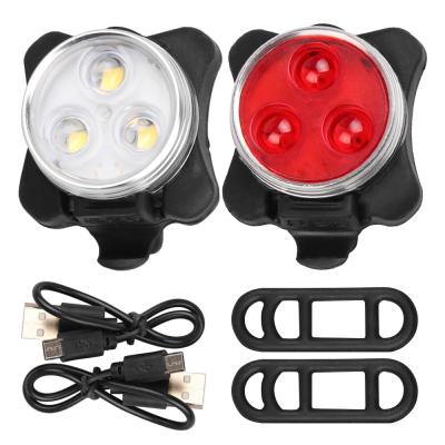 China ABS Bike Light Set Classic Mini Bicycle Light USB Rechargeable Good Price Bicycle Led Light for sale