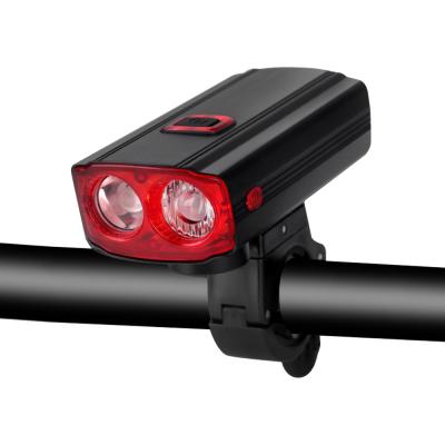 China Outdoor Waterproof Mount Speaker Smart USB Rechargeable LED Front Bicycle Light With Horn USB Rechargeable Bike Light Lumen Shine 2021 High for sale