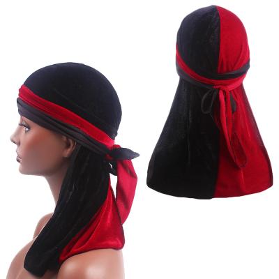 China New universal unisex Du Rag9/29 velvet durag two tone rag hair for sale