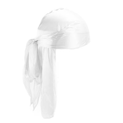 China Universal white thin silk durags for men and women for sale