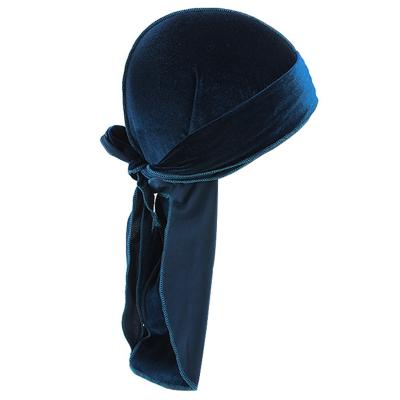 China 2021 Styles Universal Black Durags Unisex Velvet for sale