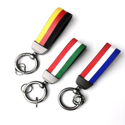 China High-grade Metal Suede Car Key Chain Personality Fashion All-match Simplicity Male And Female Key Lanyard Carbon Fiber for sale