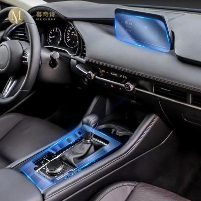 China Interior Transparent Anti-scuff Car Center Console TPU Protective Film Anti-scratch Repair Film Accessories Refurbishment For Mazda 3 Axela 2020-22 for sale