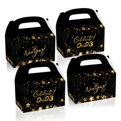 China Xindeli DD067 12 Pcs Recyclable Happy New Year 2023 Printing Portable Kids Candy Chocolate Packing Wrapping Paper Gift Box for sale