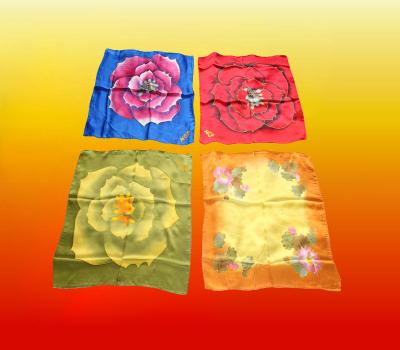 China China MGP Logo Chinese 100% Square Silk Scarf For Business Gift for sale