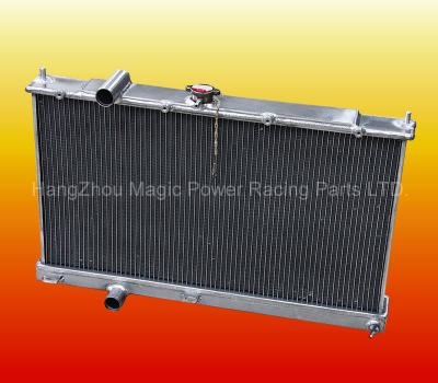 China Aluminum Core And Aluminum Pipes Mitsubishi Lancer / EVO 4-6 Water Radiator 42mm Thick for sale