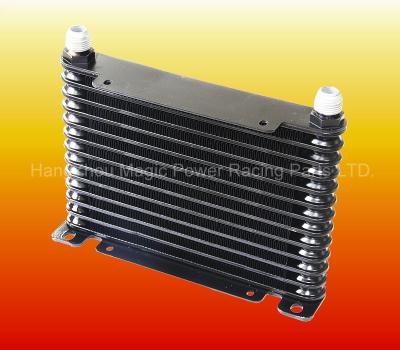 China Aluminum 13 Rows 32MM ENGINE/TRANSMISSION BLACK COATED ALUMINUM OIL COOLER+RELOCATION KIT for sale