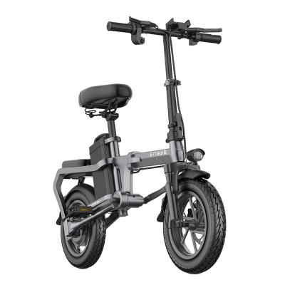 China Aluminum alloy ENGWE bike without chain 14inch Mini Bicycle 48V10/15/20A Powerful 30km/h city E-bike 400W sctoor/full throttle for sale