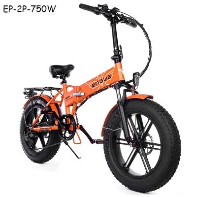 China Aluminum Alloy EP-2-Pro Fat Bike 750W 45KM/H Bike 20*4.0inch 48V12.8A Powerful Motor Tire Bike City Mountain Snow Ebike for sale