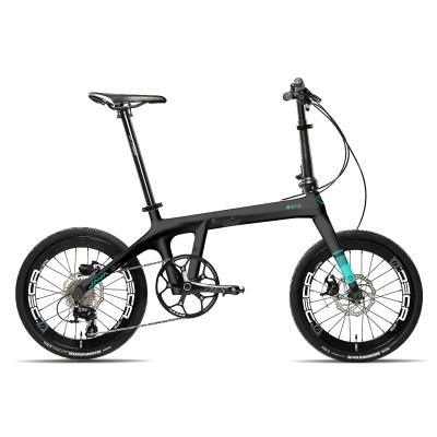 China JAVA Folding Carbon Fiber Folding Bicycle ARIA-CB-18S 20 Inch Hydraulic 406 Disc Brake Disc Brake Bike18 Inch Adult Cycling for sale