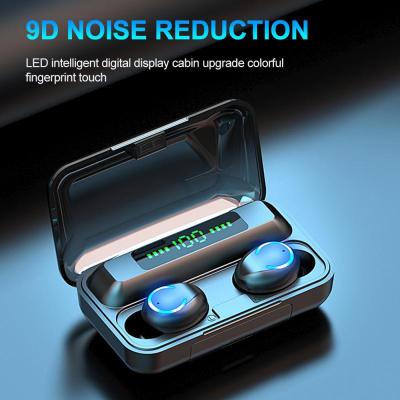 China Earbuds F9-9 Squar\Th Wireless English Cabin C Lamp Blue Private Touch F9-9 Display Power Mode TWS5.0 Double Ear Earphone for sale