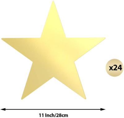 China Europe gold star cutouts double printed paper stars decoration for wedding party supplies for sale