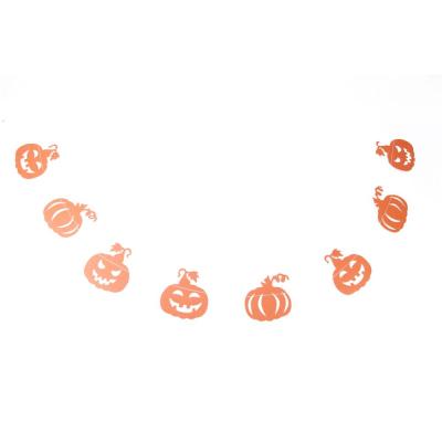 China Europe Halloween Party Decorations Orange Pumpkin Garland For Halloween Party Supplies Home Decoration Props for sale