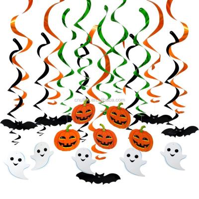 China Scary Europe Pumpkins Ghost Bats Swirl Halloween Hanging Swirls Decorations Hanging Kit for Party Supplies and Room for sale