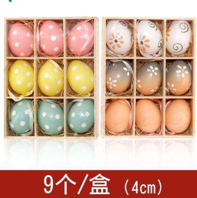 China Europe Easter Egg Chicken Egg Decor Plastic Painted Home Miniature Hanging Easter Egg Gifts For Kids for sale