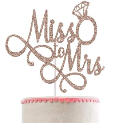 China Sparkly Miss of Europe To Mrs Cake Topper for engagement party for sale