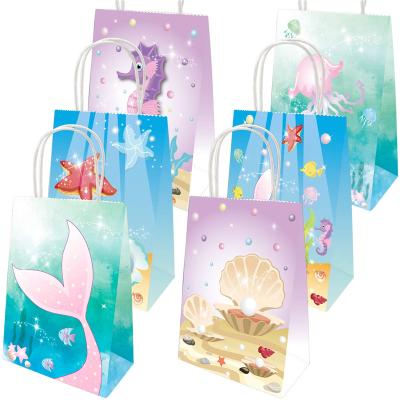 China Europe Mermaid Gift Bags Party Supplies Favors Goodie Bag Mermaid Party Decorations For Kids for sale