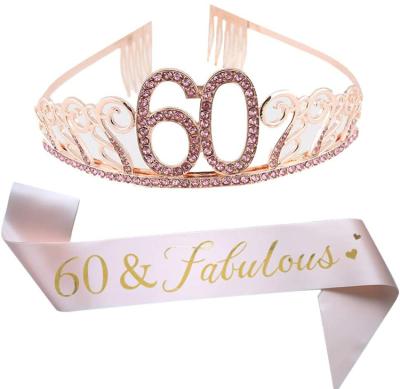 China 60th Anniversary Rose Gold Tiara and Sash from Europe for sale