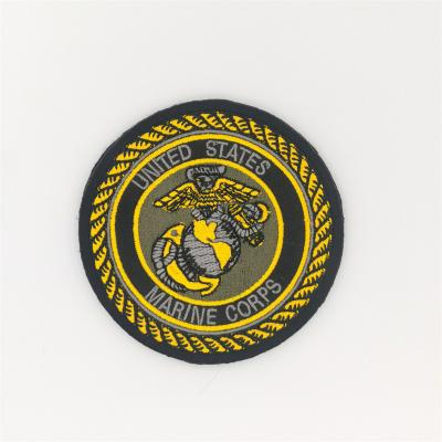 China Viable Promotional US Military Custom Army Badge Fan Apparel Uniform Patch Around Applique Iron Embroidery Patch for sale