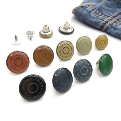 China Hot Selling Brass Dry Cleaner Enamel Jeans Button Insert Nylon Jeans Button Fancy Enamel Custom Button for sale