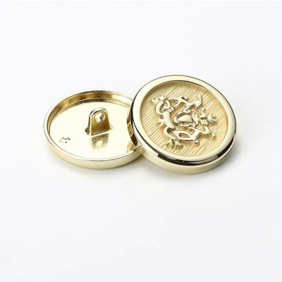 China Viable New Style Wholesale Military Zinc Alloy Gold Metal Leg Button Waist Ladies Suit Custom Buttons for sale