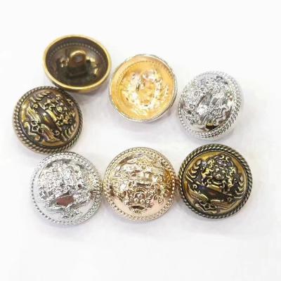 China Viable Factory Wholesale Military Leg Button Army Coat Button Gold Silver Embossed Color for sale