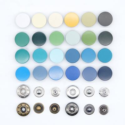 China Yanghua Viable Button Custom Logo Colored 15mm Metal Press Button Snap Stud For Clothes for sale