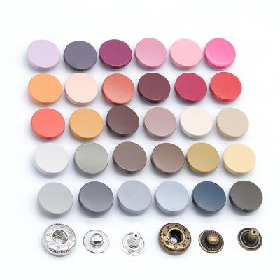 China Viable Custom Design Color Logo Fashion Zinc Alloy Metal Snap Press Stud Button For Jacket 10mm for sale