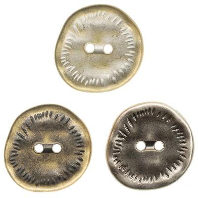 China Factory Good Quality Durable Mold Cloth Button Two Hole Zinc Alloy Custom Button For Clothes for sale