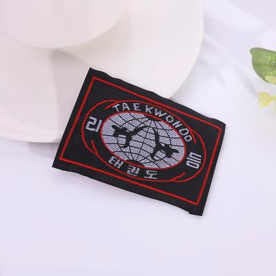 China Sustainable Wholesale Custom Logo Clothing private neck label tag plus size woven quality for sale