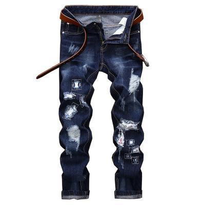 China Cotton Spandex Print Summer Cotton Spandex Print Boys S Panties Mens S Breathable Denim Softener Breathable Ripped Casual Custom Blue Jeans for sale