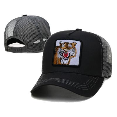 China breathable & Waterproof Animal Trucker Hat 5 Panel Trucker Hats High Profile Trucker Hat Custom Mesh Hat for sale