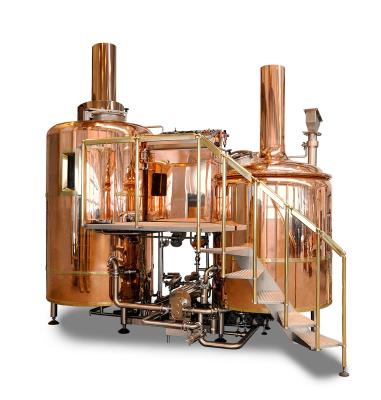 China Brewpub beer brewery hotel large farm sale brewery 1000L commercial red copper beer brewing equipment for sale