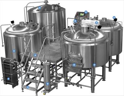 China Brewpub micro beer brewery restaurant 1000L beer brewing brewhouse with 2000L fermentation equipment for sale