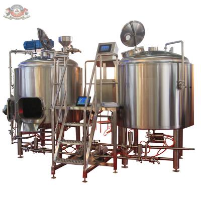 China Beer Brewing Equipment Full Set Hotels 1000L Microbrewery System for sale