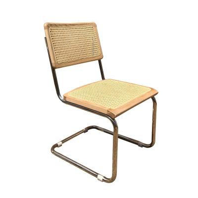 China Cooling best selling stainless steel classic metal rattan cushion meeting place cesca breuer natural wood chair for office for sale