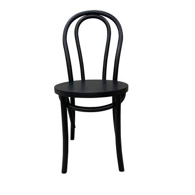 China Thonet Factory Wholesale Curved Black Bentwood (Height) Adjustable Classic Mid Century Cane Back Cushion Wedding Dining Chair for sale