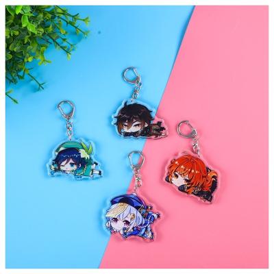 China Peripheral Key Chain Paimeng Zhongli Seven Of God Acrylic Original Anime Pendant Of Luke Qingqin Keli Acrylic Game Of Seven Di for sale