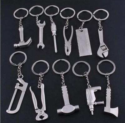 China Custom Square Sublimation Pliers Metal Key Chain Hammer Souvenir Gifts Promotion Key Chain Blank Practical Wholesale Metal for sale